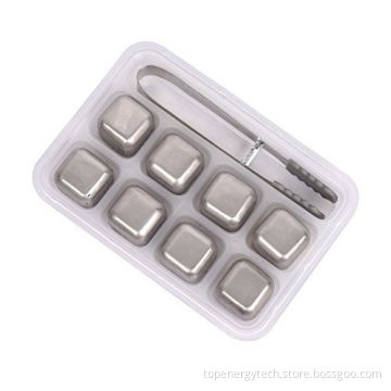 Food Graded Reusable Stainless Steel Cooling Ice Cubes